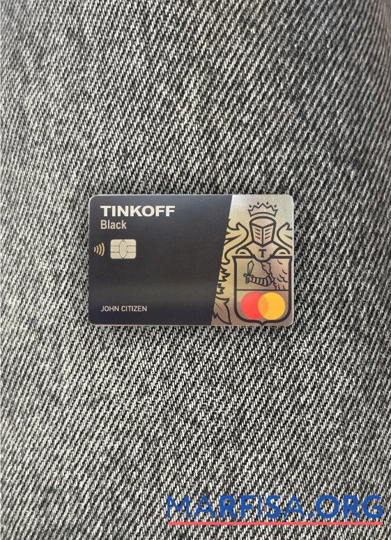 Printable Russia Tinkoff bank mastercard photolook front download for verification